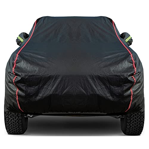 Quyddc Breathable New Material, Waterproof Car Cover, Locks And Zipper Doors, Sunscreen Waterproof Uv Prevention Snowproof Wind And Windproof,Suitable For Indoor Outdoor,For Pickup (227" To 246") B8 #TOP12
