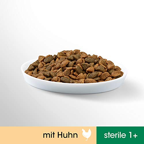 Perfect Fit Katzenfutter Trockenfutter Pro-Sterile für sterilisierte/ kastrierte Katzen Adult 1+ Reich an Huhn, 5 Beutel (5 x 750g)