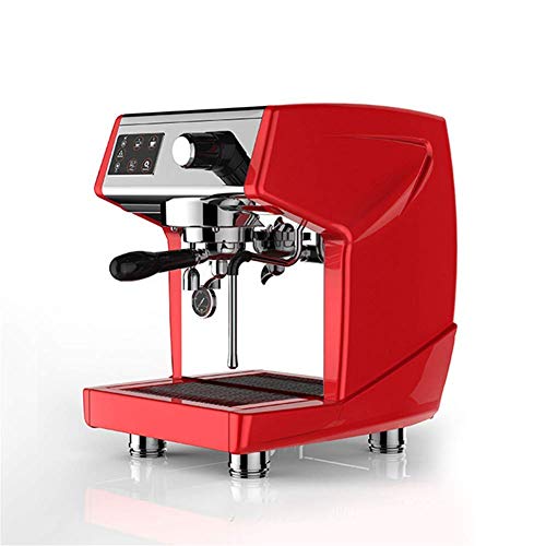 NOALED Máquina de café con molinillo, semiautomática, Negro/Rojo