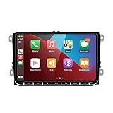 VELNEG Multimedia Car Radio Android 2Din Autoradio Multimedia Player GPS Navigation Carplay Compatible with VW Passat 6 7 CC Polo Golf 5 6 Touran T5 (Color : 4Core 1 16G RDS)