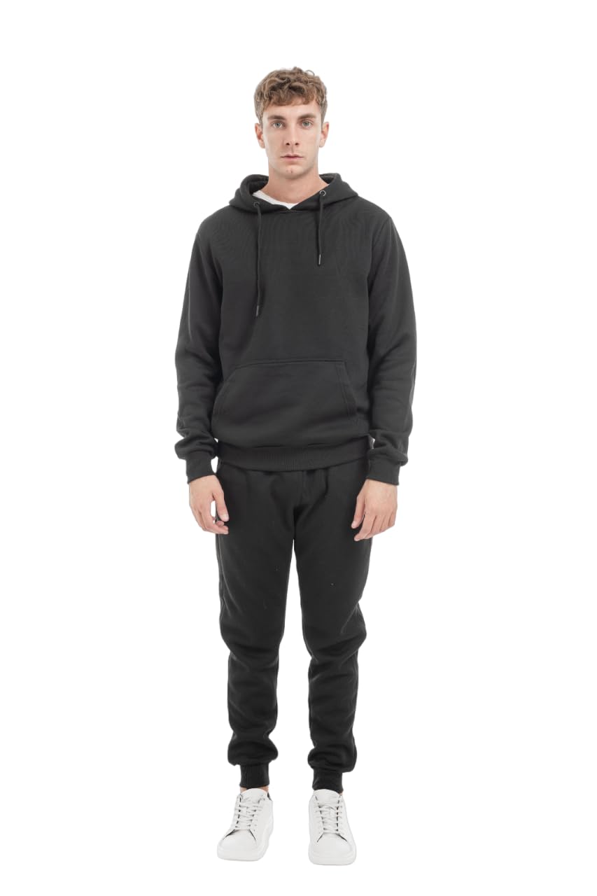 TONY BACKER Tuta Uomo In Cotone Sportiva Con Chiusura Zip Completo Tuta In Casa