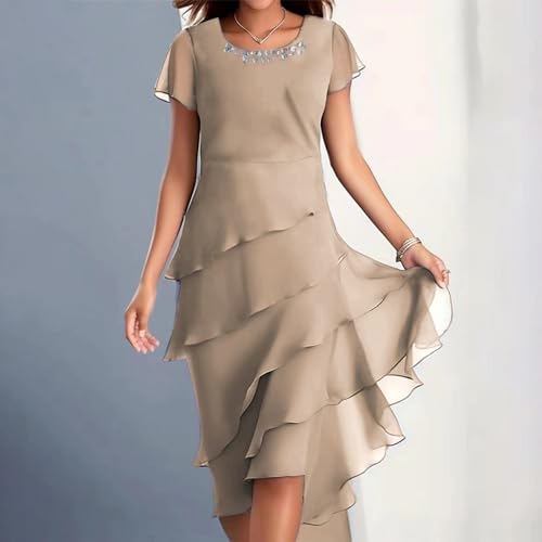 Robe d'été fluide col rond résolvant le dilemme du style et du confort - 2