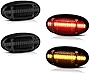 [4-Pieces] For 2011-2022 Ford F-350 F-450 Super Duty Pickup Smoked Lens Red + Amber LED Strip Rear Fender Light Side Marker Lamp Replacement, Driver & Passenger Side