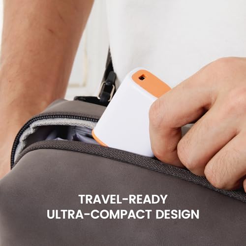 Image of DeperAI 20W Type C Mobile Charger, MFi Certified, Fast Charging Compatible for iPhone 14 /13 /12 /11 /X /8 & Other Type C Devices, PD Charger, USB C Port, Power Delivery Compatible Adapter (Orange&White)