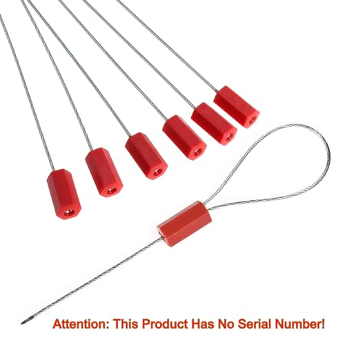 Security 50pcs Sicherheitssiegel aus Metall,Plombe Aus Stahldraht Container Plomben Containersiegel Manipulationssicherung Selbstsicherndes Kabel Kabeldichtung Selbstverriegelnde Stahlsiegel