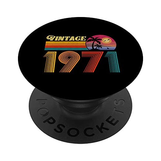 Regalo de 52 cumpleaños para hombres y mujeres, retro, vintage, 1971 PopSockets PopGrip Intercambiable