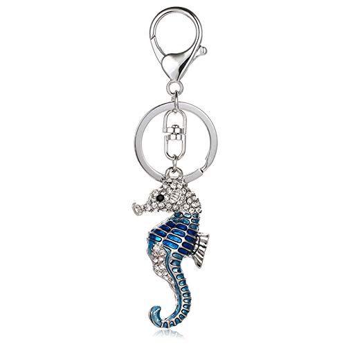 Preisvergleich Produktbild GMTEXTILES Mode Kristall Hippocampus Schlüsselanhänger Clip Frauen Schmuck Charm Anhänger Mädchen Geldbörse