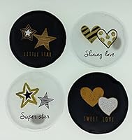 MC-Trend 4er Set Taschenwärmer Handwärmer für warme Hände und Finger, Wiederverwendbare Wärmekissen (4er Set Love and Star)