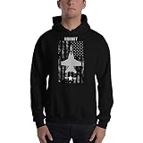 JG Infinite F/A-18E Super Hornet Fighter Jet Aircraft Felpa con cappuccio da uomo, nero, Large