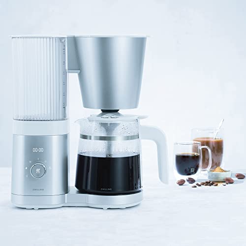 Image of ZWILLING Enfinigy Glass Drip Coffee Maker 12 Cup, Awarded the SCA Golden Cup Standard, Silver