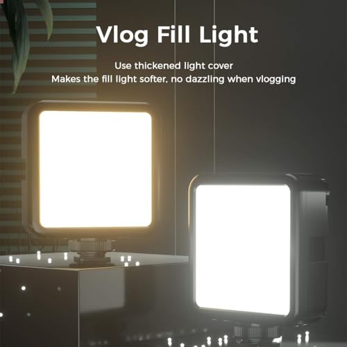ULANZI VL81 Videoleuchte 81 LEDs Videolicht mit Cold Shoe, Foto Licht 3200K-5600K Farbtemperatur Helligkeit Einstellbar CRI 95+, 3000mAh Akku Kamera Licht für Fotografie YouTube Videoaufnahme