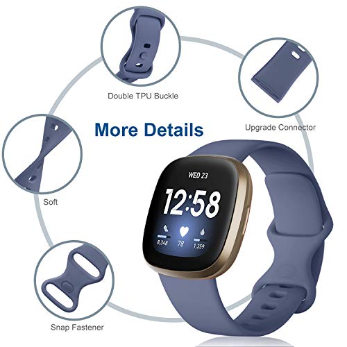 Bracelets anti irritation pour Fitbit Sense et Versa 3 en TPU imperméable - 2