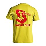 [アートワークスコウベ] テニス Tシャツ 半袖 練習着 ドライ ゴリラワークアウト テニス ユニセックス S イエロー