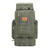 HGYJ Bolsa de alpinismo de grande capacidade 80 l de lona com cordão, bolsa de ombro multifuncional, mochila de viagem ao ar livre.