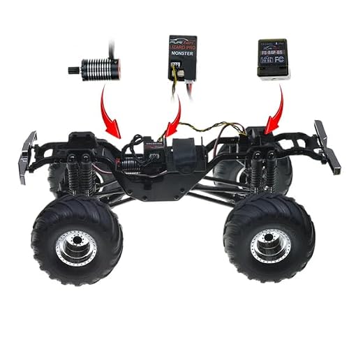 furitek Monster BRUSHLESS Power System for TRX-4MT - Remote Control Car, RC Car, RC Monster Truck 1/18 Scale TRX4MT Electronics (FUR-2381) (ESC, Motor & TX/RX) - Thumbnail 2