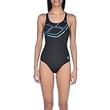 Französische Größe: arena W Swim Pro Back One Piece Sport-Badeanzug Damen Essentials M Schwarz-Türkis
