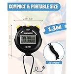 Digital Simple Silent Stopwatch Timer: Only Stopwatch Mode, Easy to Use, Read, and Carry with Intuitive Buttons — On/Off, Large Display, Ideal for Kids, Track, Sports, Coaches - Image 5