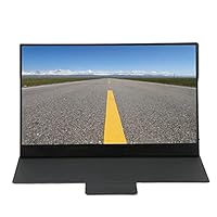 Tragbarer Monitor für Laptop-PC, 15 Zoll 1080P IPS USB-C-Gaming-Monitor, Ultradünner Tragbarer Computerbildschirm, Dual-Lautsprecher/Augenpflege/HDMI-USB-C-Schnittstelle für(Schwarz)