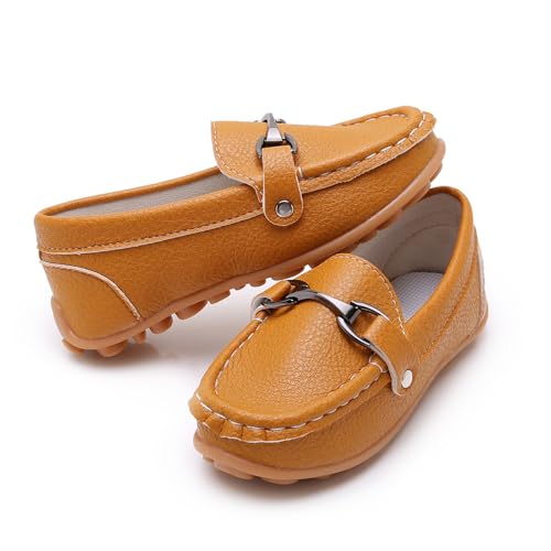Image of RVROVIC Kids Girls Boys Slip-on Loafers Oxford PU Leather Flats Shoes(Toddler /Little Kid)