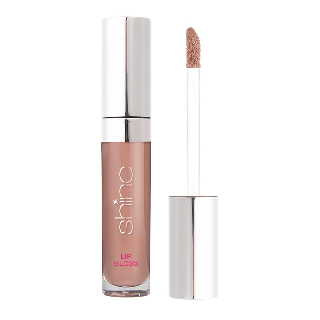 Shine Cosmetics Lip Gloss - Not Sticky, Liquid Lip Color with Long-lasting Hydration, Gluten Free, Paraben Free, Cruelty Free (Grounded, .23 FL)