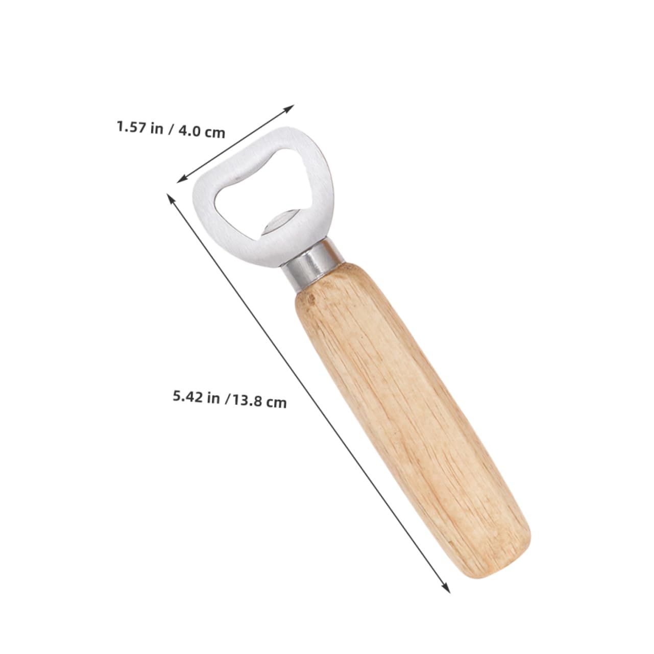 Ciieeo 12pcs Wooden Handle Stainless Steel Beer Bottle Openers Manual Can Openers for Home Use and Parties Ergonomic Design Construction Effortless Operation