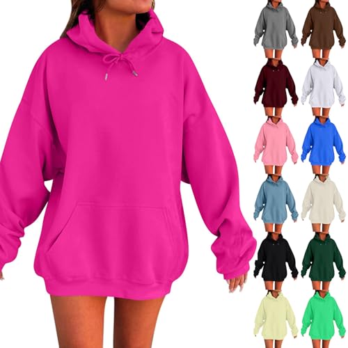 Simlu Fleece Pullover Hoodies Oversized Sweater Reg and Plus Size Sweatshirts (Size Small, Baby Pink)