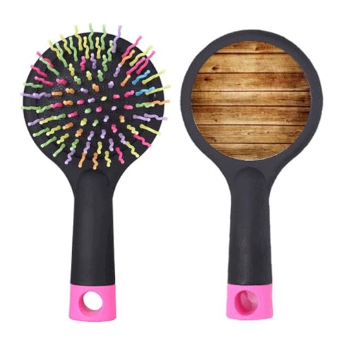 Brosse à cheveux démêlante à rayures avec sa base coussin ergonomique