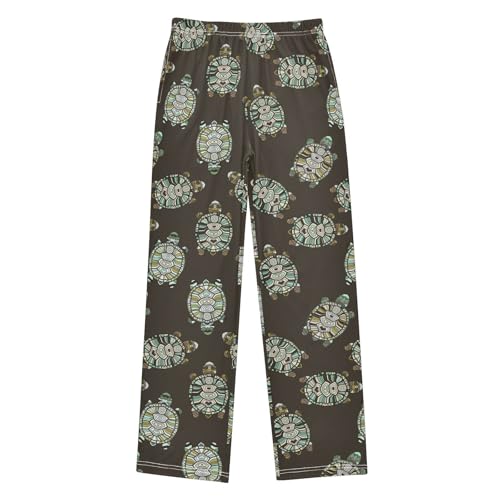 Turtles Boys Long Pants Soft Trousers Elastic Waist Kids Lounge Bottoms with Pockets S-XL