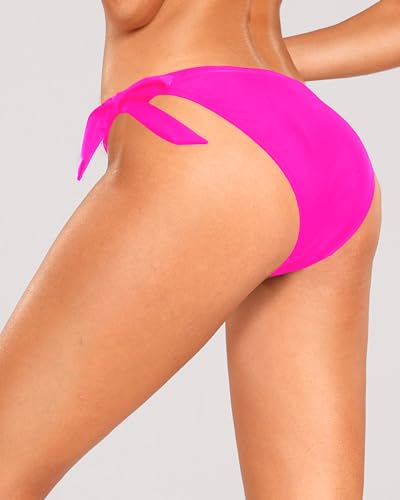 Image of Holipick Low Rise Bikini Bottoms - String Bathing Suit Bottoms for Women Side Tie Swim Bottoms Swimsuit