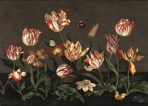 Cuadro en lienzo para renovar paredes vacías con arte floral clásico de 60x90cm 1