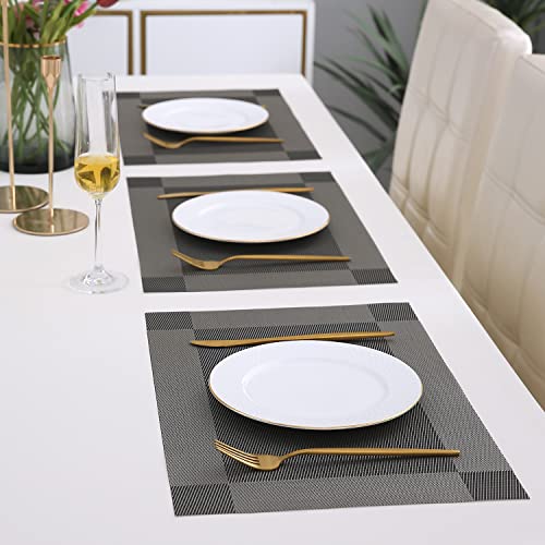 Image of HOKIPO PVC Placemats with Table Runner for Dining Table 6 Seater (AR2775)