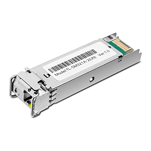 TP-Link TL-SM321A-2 | 1000Base-BX WDM Bi-Directional Gigabit Single-Mode SFP Module | Plug and Play | LC Simplex Interface | Hot Swappable | Up to 2km Distance | Support SFP-MSA & DDM
