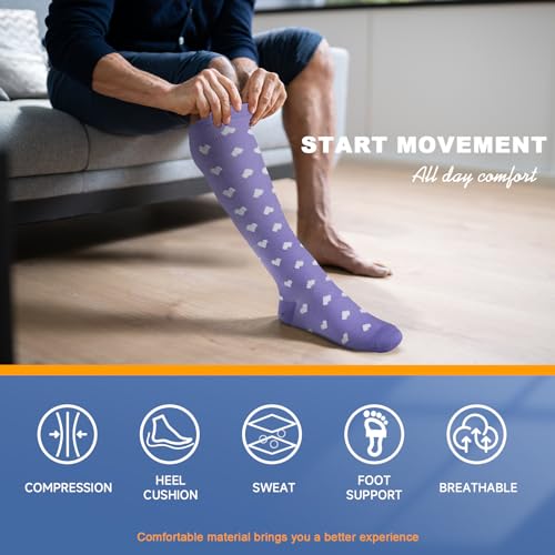 Image of bropite Compression Socks for Women &Men Circulation-Support Knee High Socks 20-30 mmhg-Best for Running,Medical,Nurse,Travel