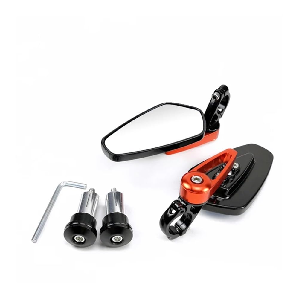 Retrovisor moto 22mm con visión amplia angular y ajuste de manillar 8