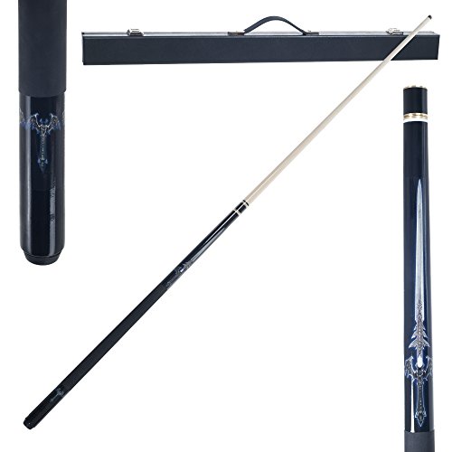 Trademark Global Blue Sword Billiard Cue with Case