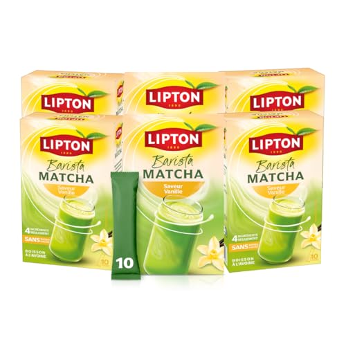 Matcha Lipton Barista boisson avoine vanille en stick sans sucre ajouté