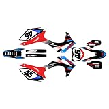 Kalair GFX Graphics Kit for Honda CRF250R 2014-2017 and CRF450R 2013-2016 Division Series Red 21 Mil - Dirt bike Custom Racing Graphics Decals Stickers Kit, no-plastics