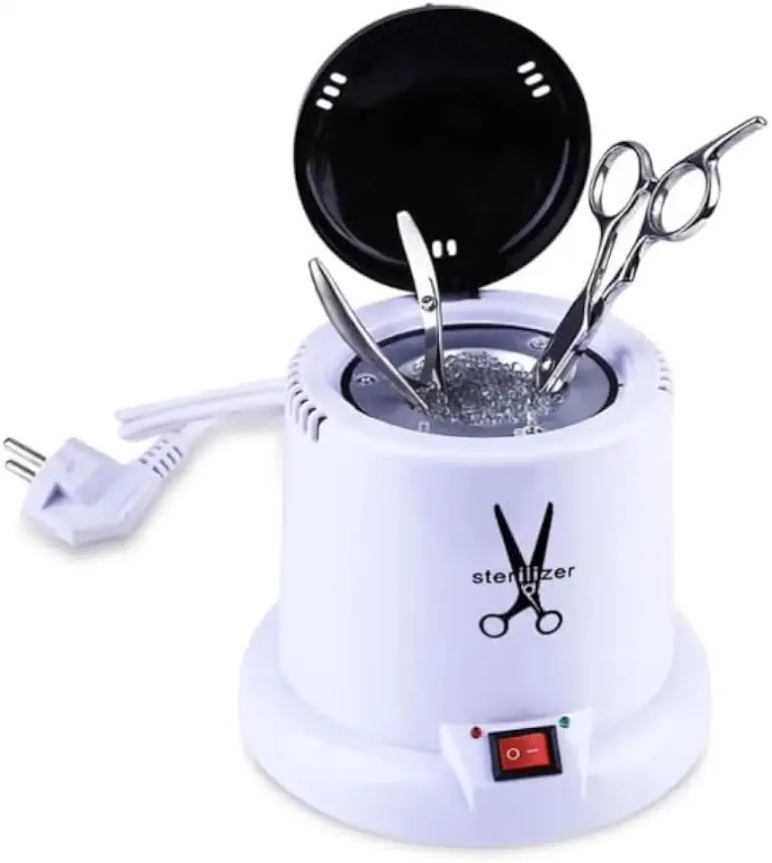 Estufa Esterilizadora, Esterilizador de Alicate de Manicure, Eutoclave para Manicure, Esterilizador Elétrico com para Esterilização de Alicates, Pinças, Tesoura de Cabeleireiro Branca