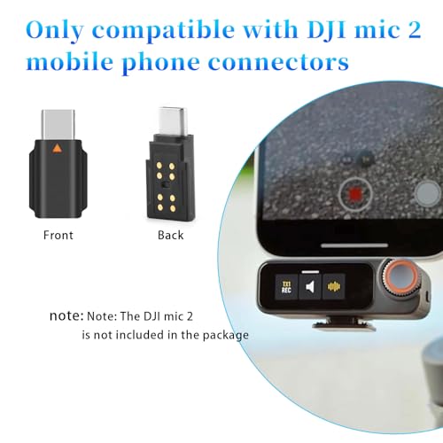 Image of Replacement for DJI Mic 2 Type-C Adapter, Wireless Microphone Receiver for Phone /PC /Tablet, 3.5mm Audio Recording Adapter