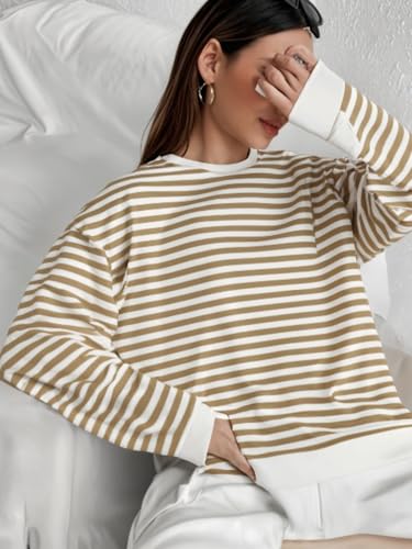 Image of MACK JONNEY Women Striped T-Shirt || T-Shirt for Women || Full Sleeve T Shirt || T-Shirt-MACK640527