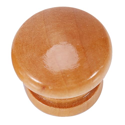 Spacnana 10 Pomos para Cajones, Tiradores de Gabinete de Madera Natural con Tornillos, Forma Redonda Ergonómica para Armario de Cocina, Aparador, Armario, Puerta (Tamaño pequeño 24MM)