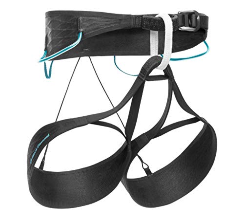 Black Diamond Equipment - Airnet Harness - Women's - Black-Aqua Verde - Extra Small