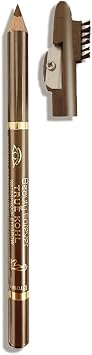 Beauty Forever True Kohl Waterproof Eyebrow Pencil with Sharpener, Definer, Matte Finish, Long Lasting, Waterproof, Suitable For All Eyebrow Shapes, Natural Looks 403 Brown