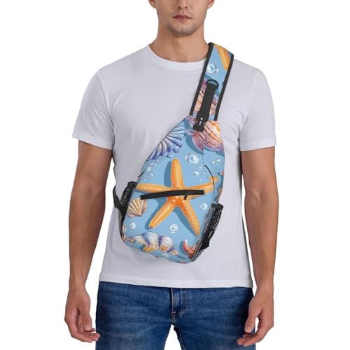 Bolso bandolera estampado estrella de mar unisex miniatura 7