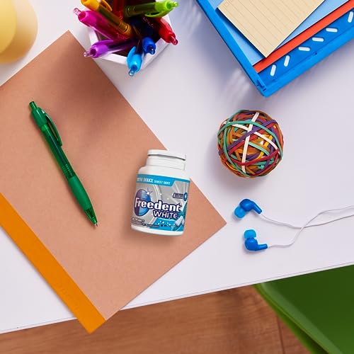 FREEDENT WHITE - Chewing-gum Menthe Douce sans sucres - Boîte de 60 dragées- 84g