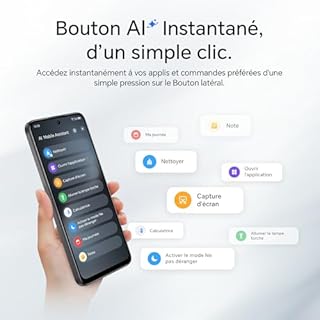 HONOR 400 Smart 4G Smartphone Dual SIM NFC Android 15, 8+256GB, 6500mAh Batterie Double Cellule, 108MP +2MP avec Bouton AI Téléphone, 6.77 Pouces 120 Hzécran Confort, 5 étoiles SGS&IP65, Velvet Black