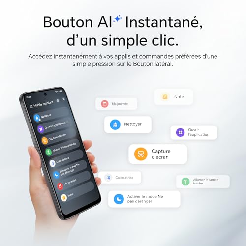 HONOR 400 Smart 4G Smartphone Dual SIM NFC Android 15 6+ 6500mAh Batterie Double Cellule 108MP +2MP avec Bouton AI Téléphone 6.77 Pouces 120 Hzécran Confort 5 étoiles SGS&IP65 Velvet - vue 4