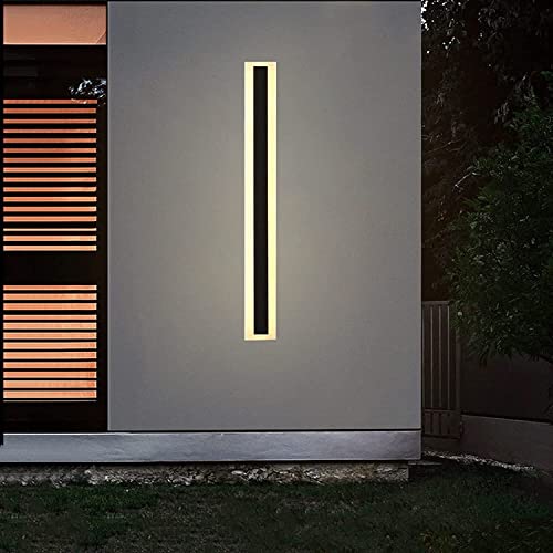Applique Murale Extérieure LED Noire IP65 en Acrylique Longue de 120CM