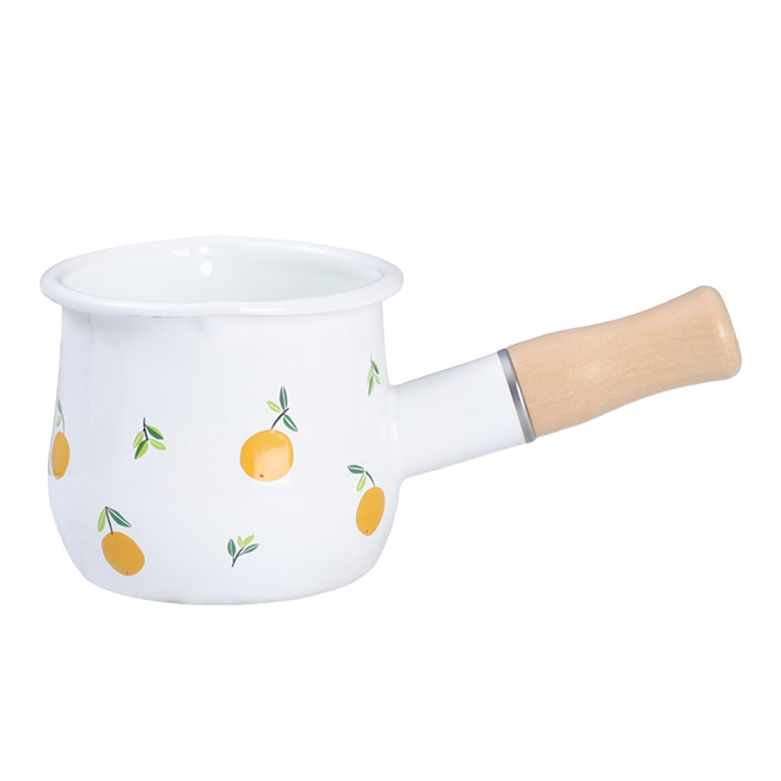 MYADDICTION Milk Pot Heating Milk Melting Butter Boiling Water Butter Warmer for Kitchen Orange