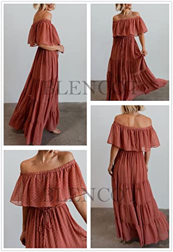 BLENCOT-Womens-Casual-Floral-Lace-V-Neck-Short-Sleeve-Long-Evening-Dress-Cocktail-Party-Maxi-Wedding-Dress
